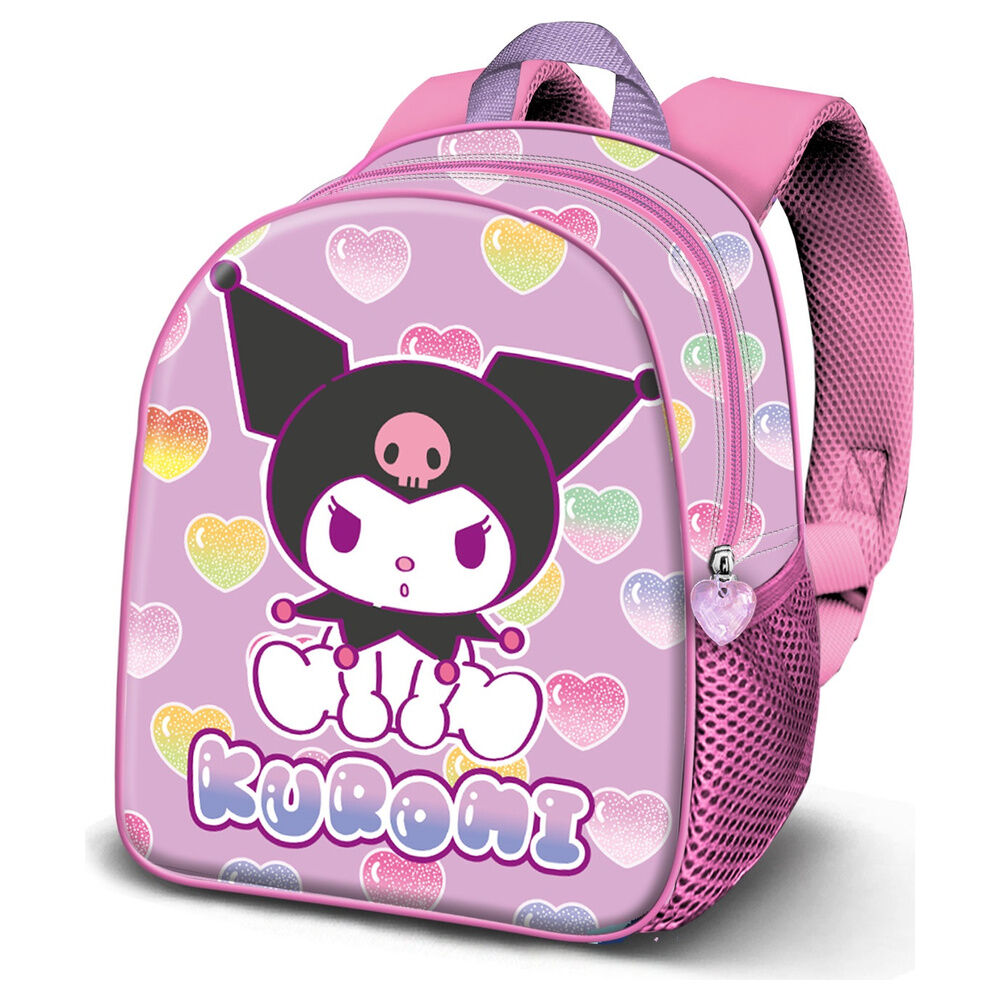 Mochila 3D Hearts Kuromi Hello Kitty 31cm - Frikibase.com