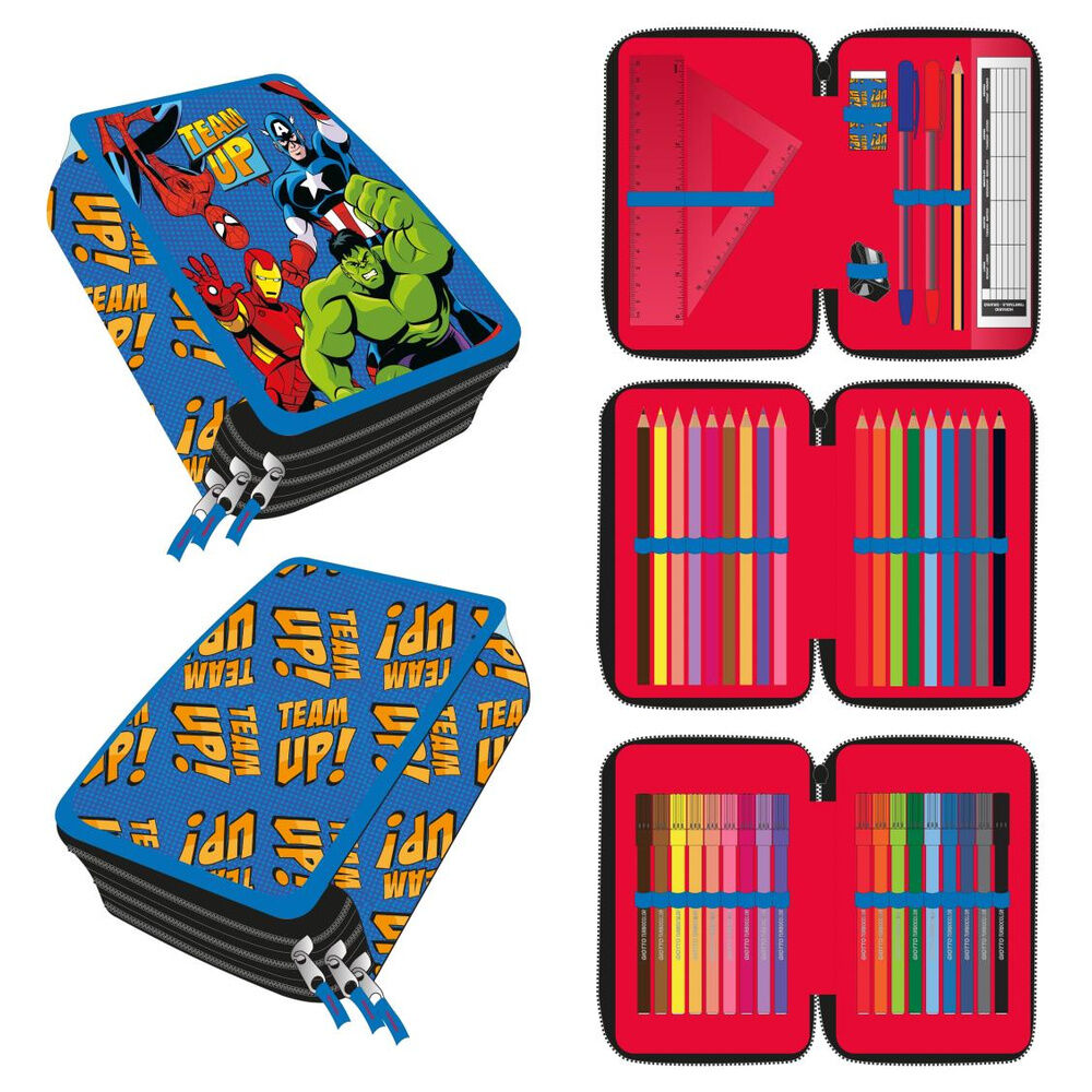 Plumier Vengadores Avengers Marvel triple - Frikibase.com