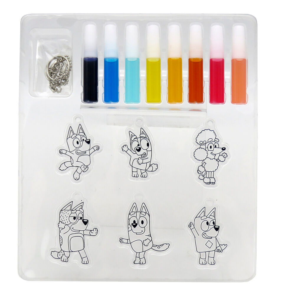 Set coloreable colgadores decorativos Bluey - Frikibase.com