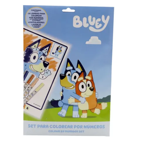 Set coloreable numeros Bluey - Frikibase.com