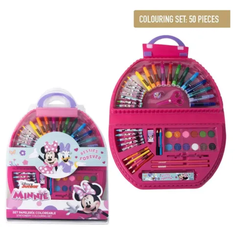 Set papeleria coloreable Minnie Disney 50pzs - Frikibase.com
