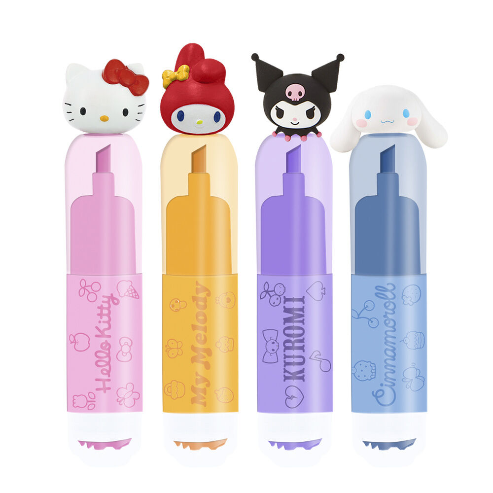 Blister 4 subrayadores Hello Kitty and Friends - Frikibase.com
