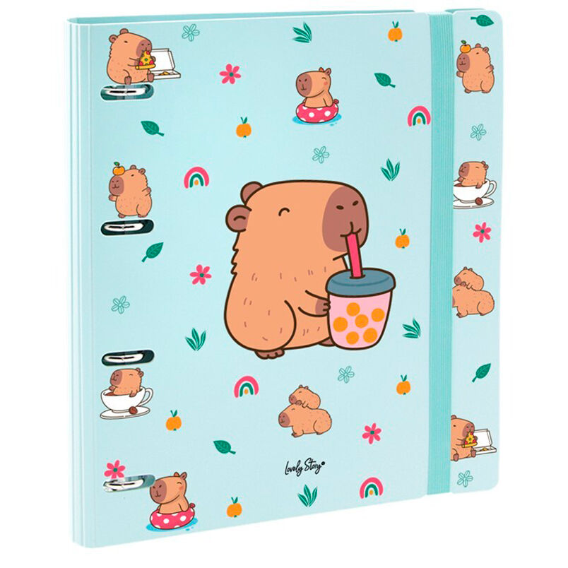 Carpeta anillas Blubble Tea Capibara - Frikibase.com