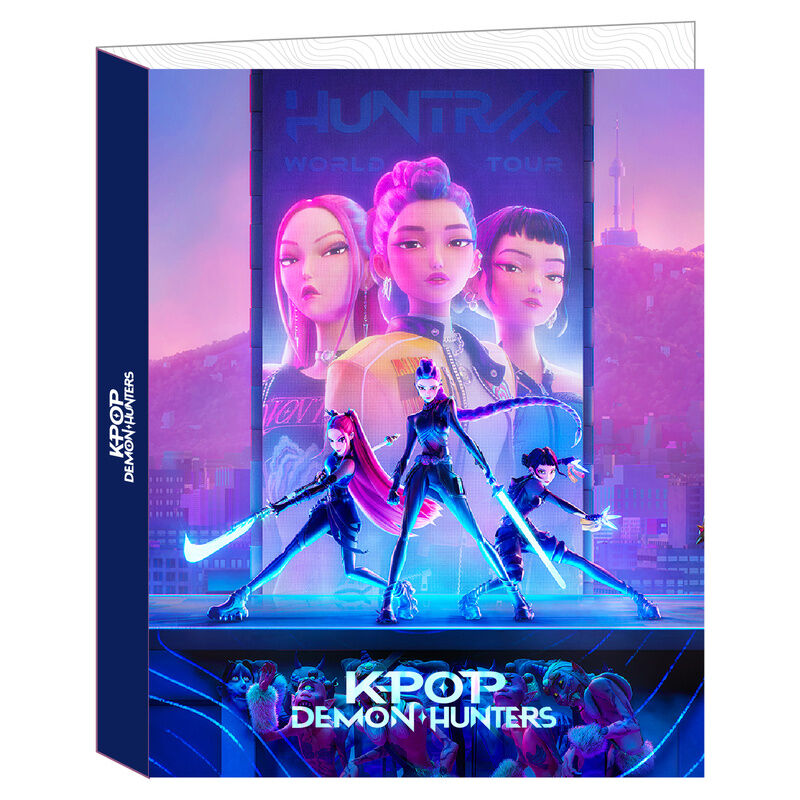 Carpeta Kpop Demon Hunters 4 anillas - Frikibase.com