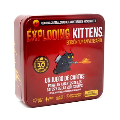 Exploding Kittens Edición 10º Aniversario - Juego de Cartas - Frikibase.com