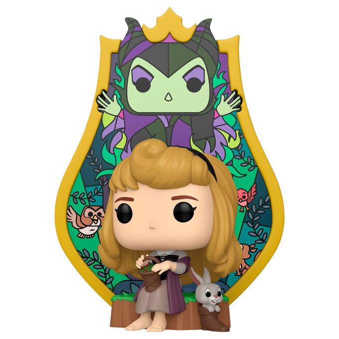 Figura POP Deluxe Disney La Bella Durmiente Aurora Maleficent Stained Glass - Frikibase.com