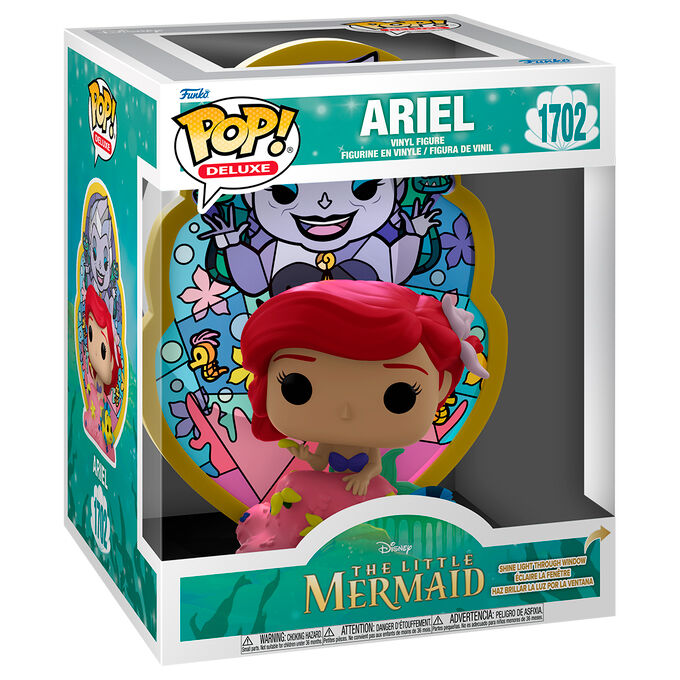Figura POP Deluxe Disney La Sirenita Ariel Ursula Stained Glass - Frikibase.com