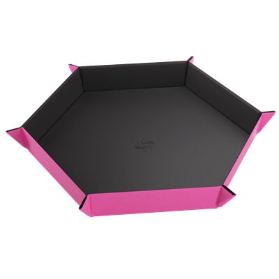 Magnetic Dice Tray Hexagonal Black/Pink - Accesorios y Marketing Coleccionable - Frikibase.com