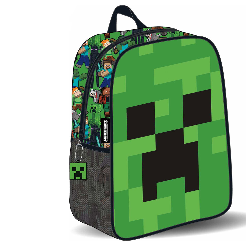 Mochila 3D Face Minecraft 30cm - Frikibase.com
