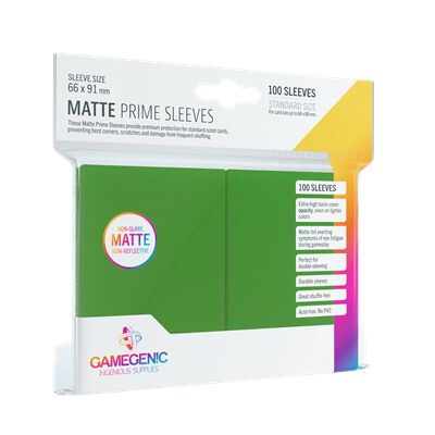 Pack Matte Prime Sleeves Green (100 - Accesorios y Marketing Coleccionable - Frikibase.com