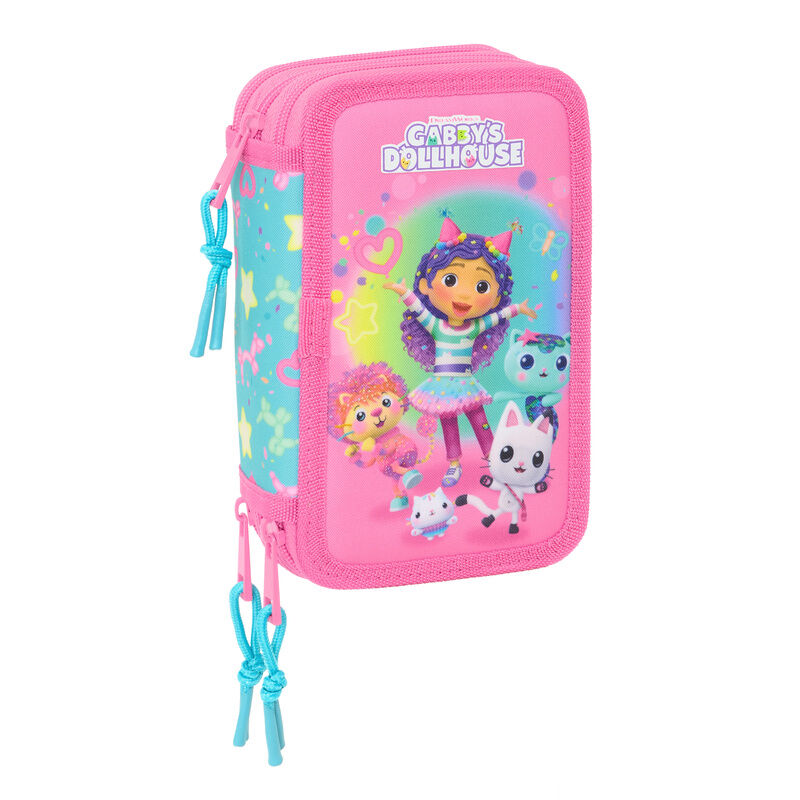 Plumier Confetti La Casa de Muñecas de Gabby triple 37pzs - Frikibase.com