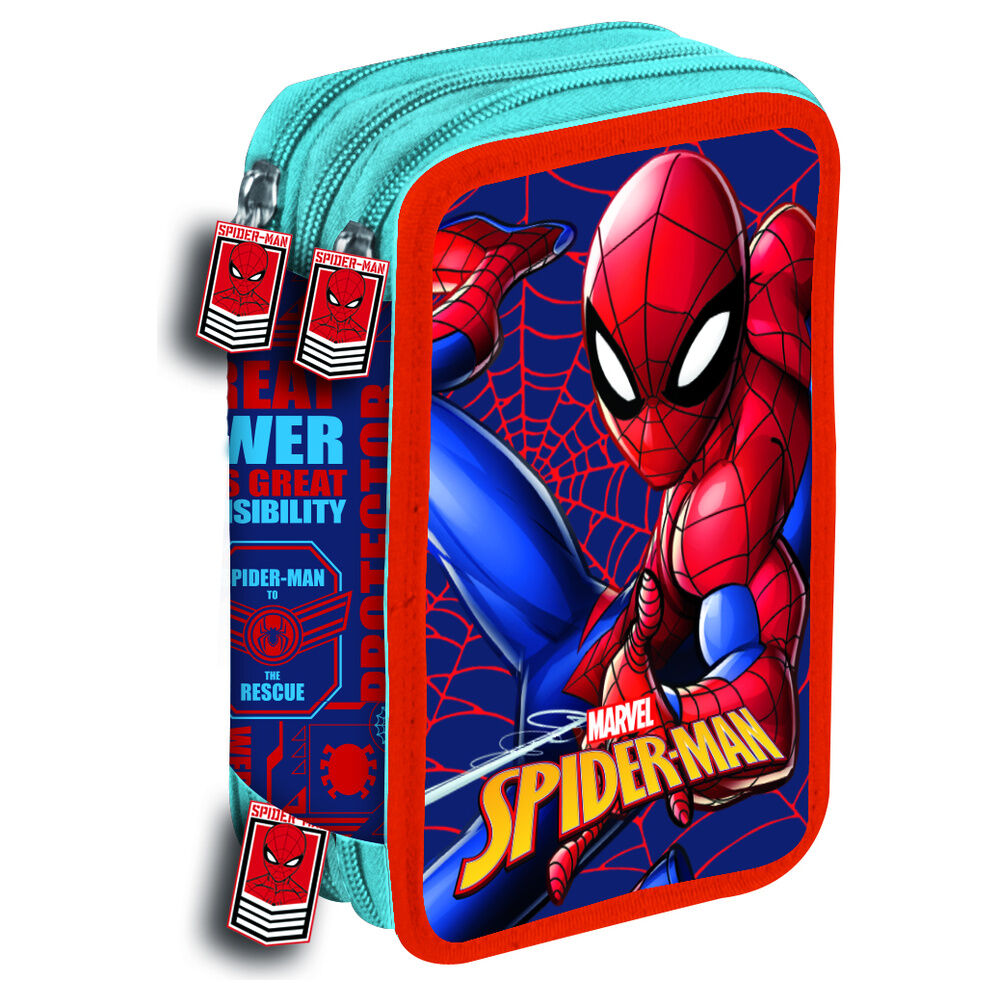 Plumier Web Marvel Spiderman triple - Frikibase.com
