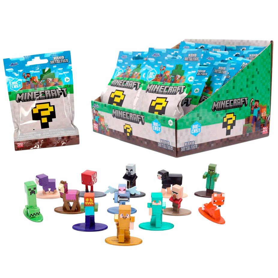 Figura sobre sorpresa metalfigs Minecraft 4cm (pack) - Frikibase.com