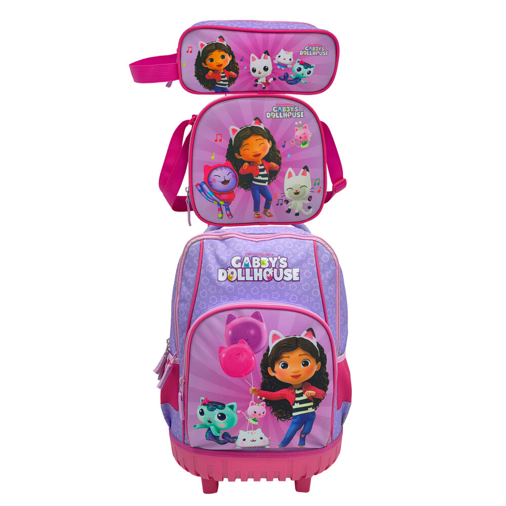 Set Trolley + portatodo + bolsa portameriendas La Casa de Muñecas de Gabby - Frikibase.com