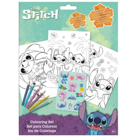 Set colorear pegatinas Stitch Disney - Frikibase.com