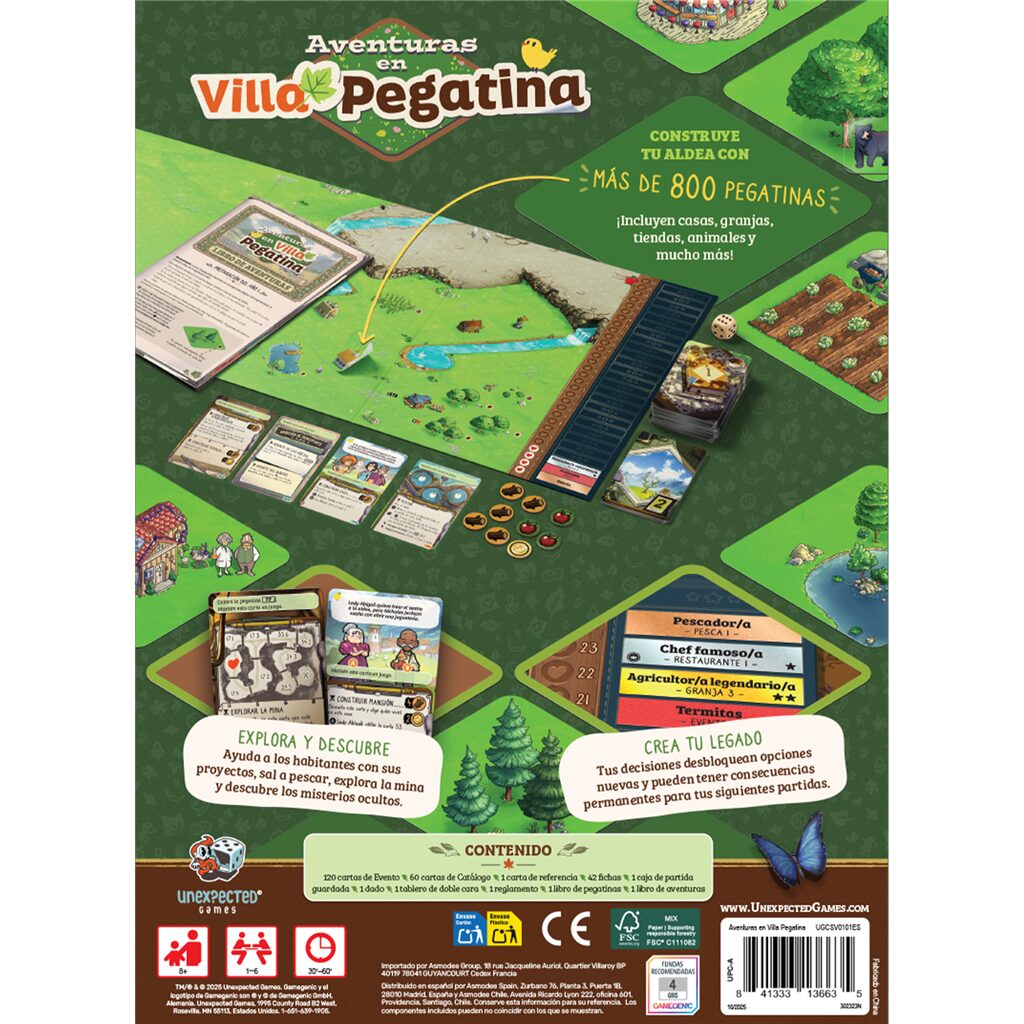 Aventuras en Villa Pegatina - Juego de tablero - Frikibase.com