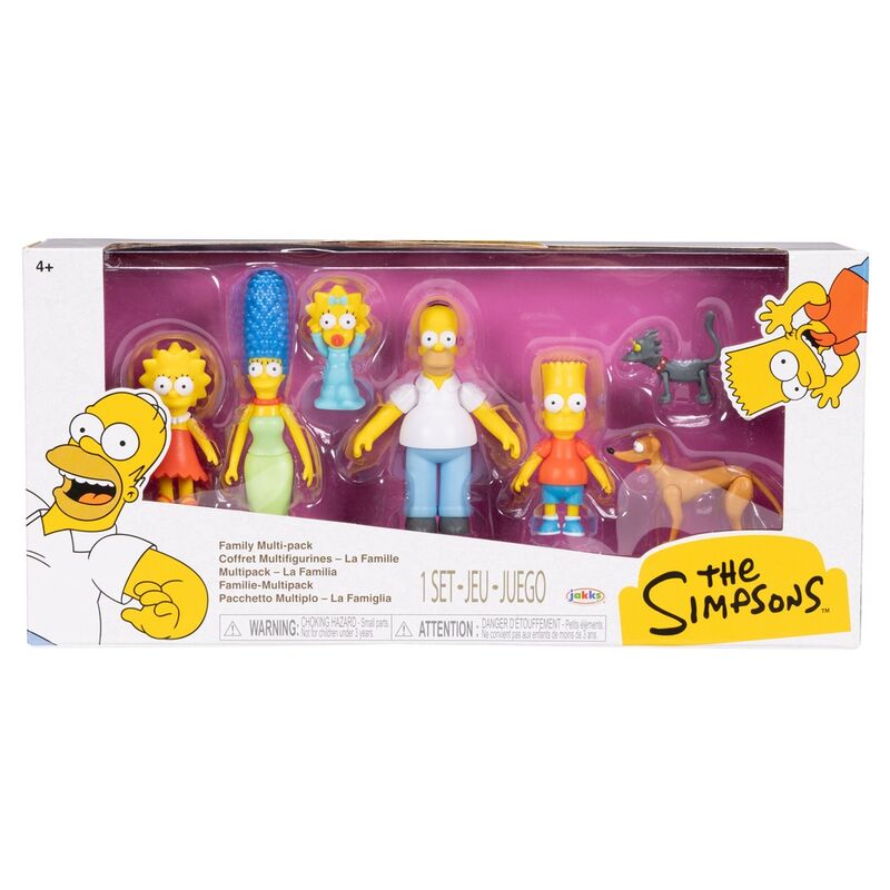 Blister 7 figuras Famila Los Simpsons 6cm - Frikibase.com