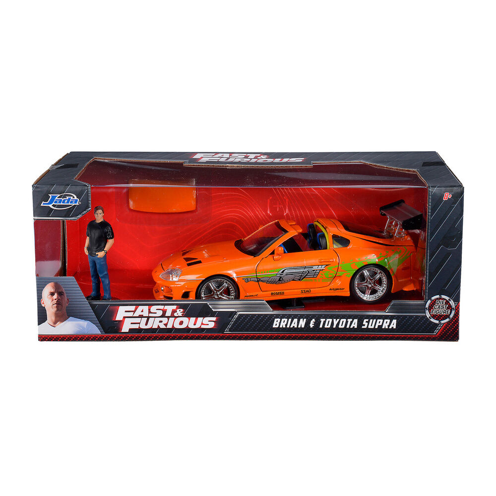 Blister figura Brian + Coche Toyota Supra Fast & Furious - Frikibase.com