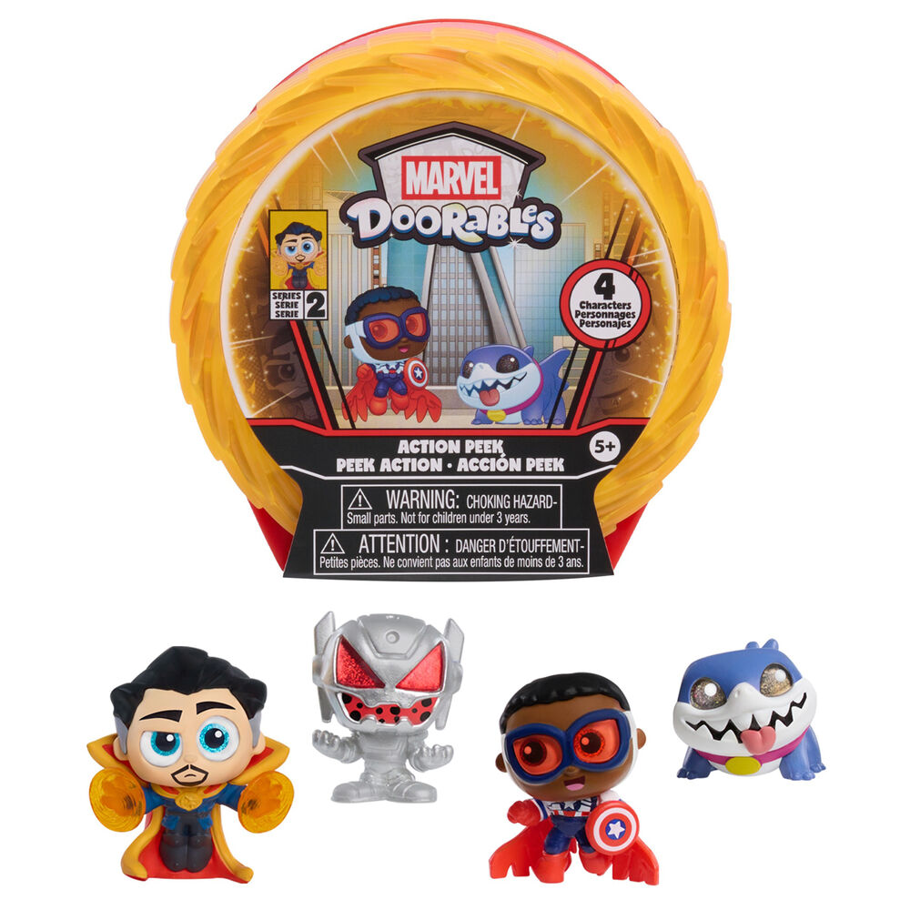 Capsula sorpresa 4 figuras Action Mini Peek Series 2 Marvel Doorables (pack) - Frikibase.com