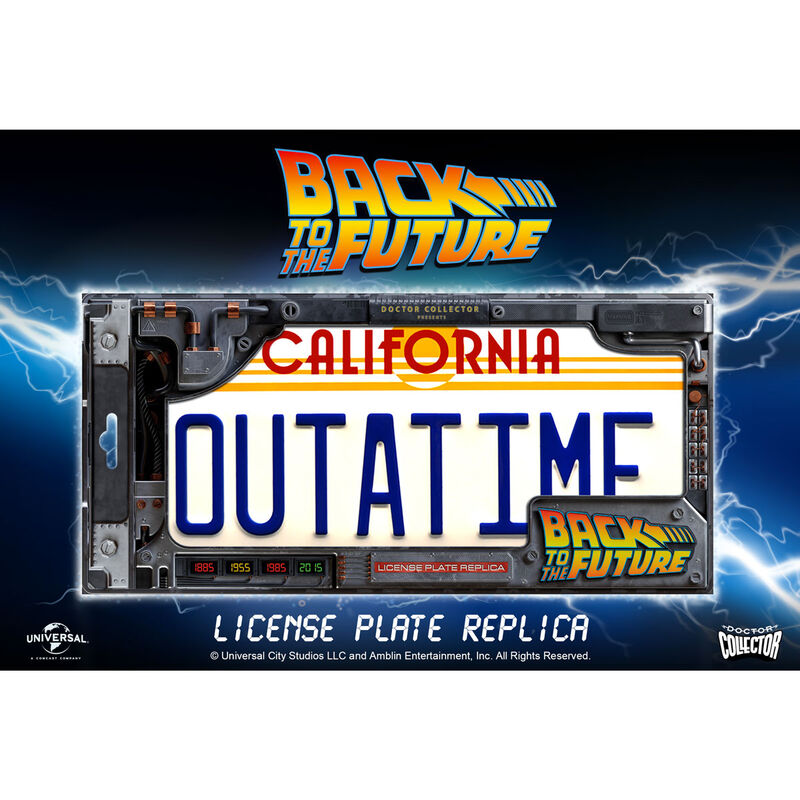 Replica matricula DeLorean Outatime Regreso al Futuro - Frikibase.com