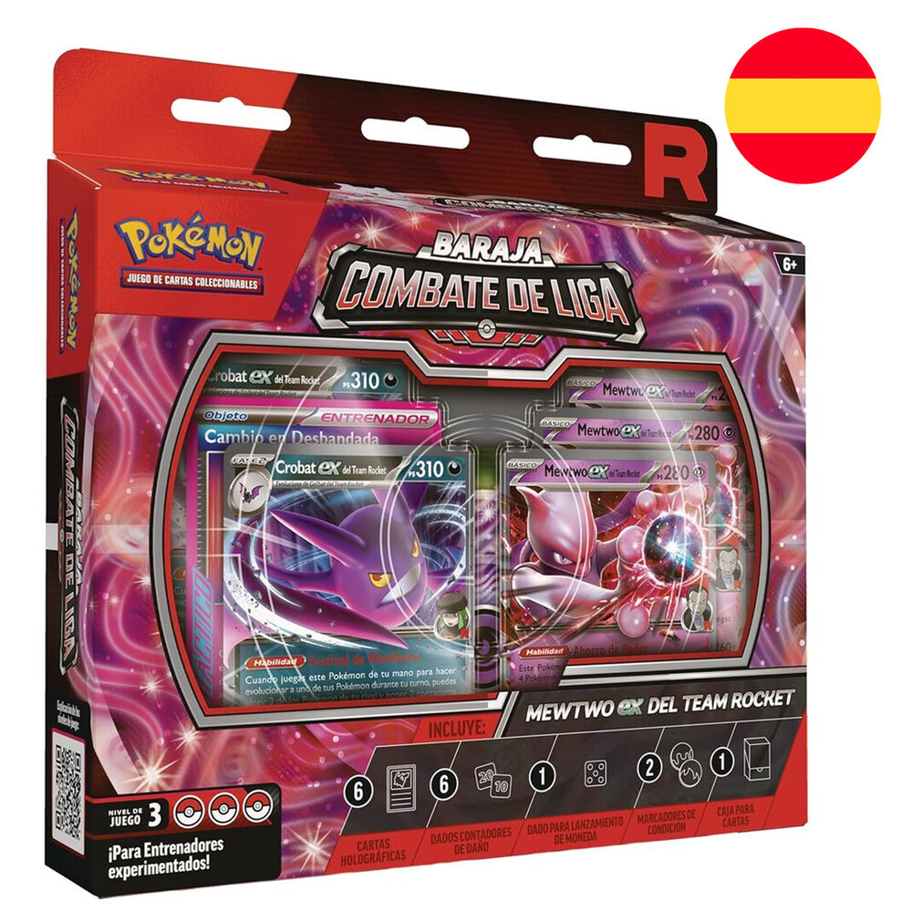 Baraja de Batalla juego de cartas coleccionables Mewtwo Ex Del Team Rocket Pokemon español - Frikibase.com