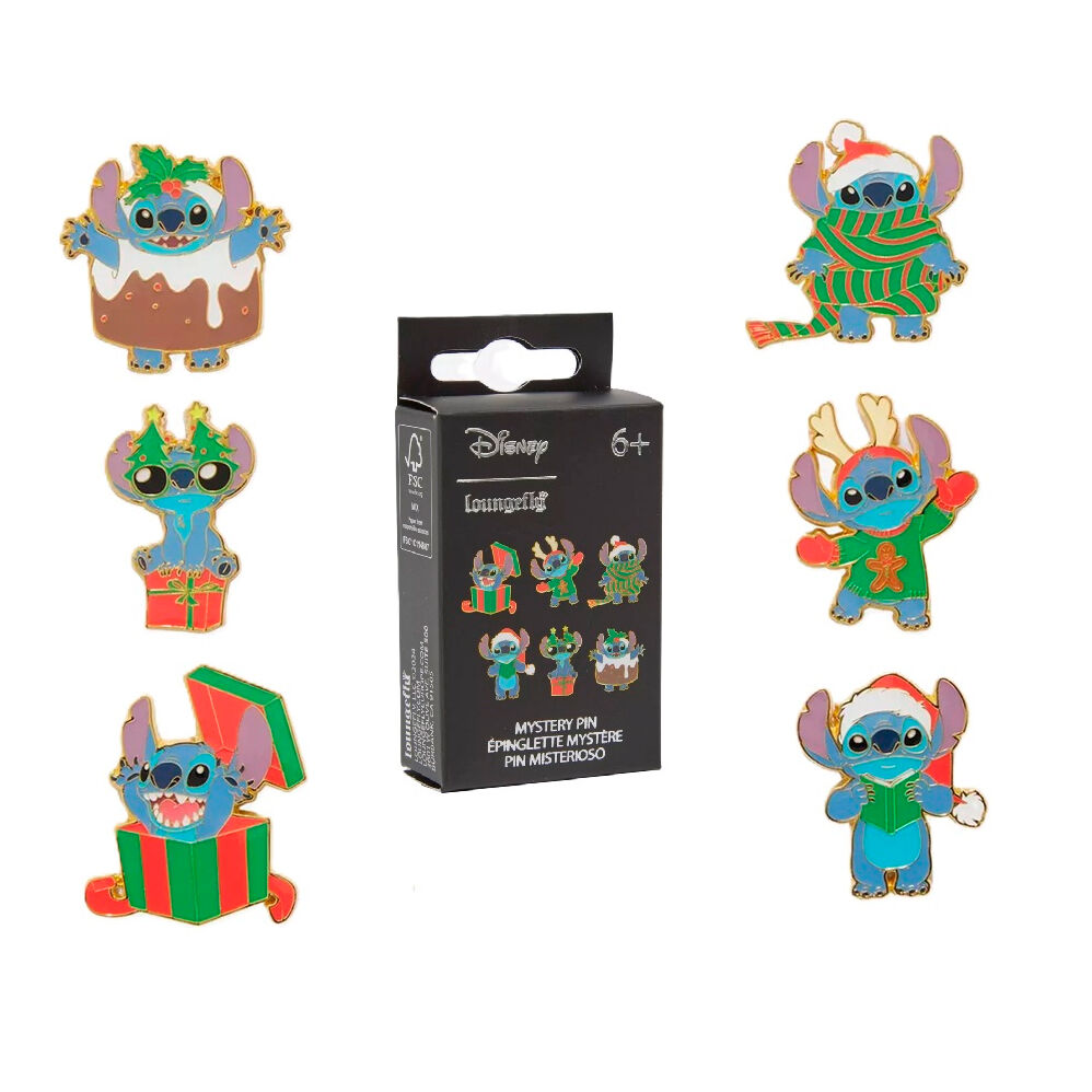 Blind Box Mystery Enamel Pin Holiday Stitch Disney Loungefly surtido - Frikibase.com