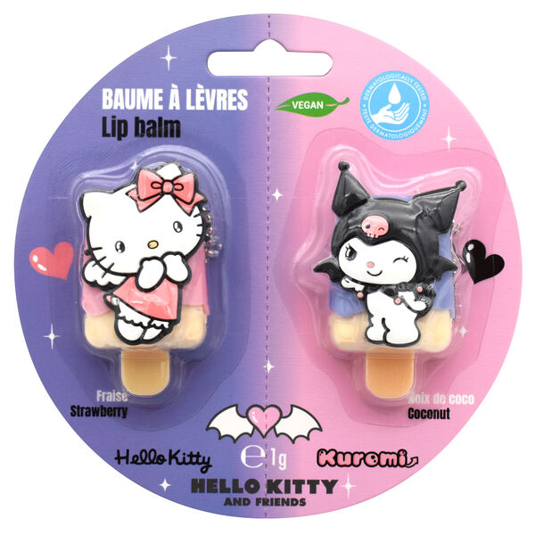 Blister 2 Balsamos Labiales 3D Kuromi & Hello Kitty - Frikibase.com