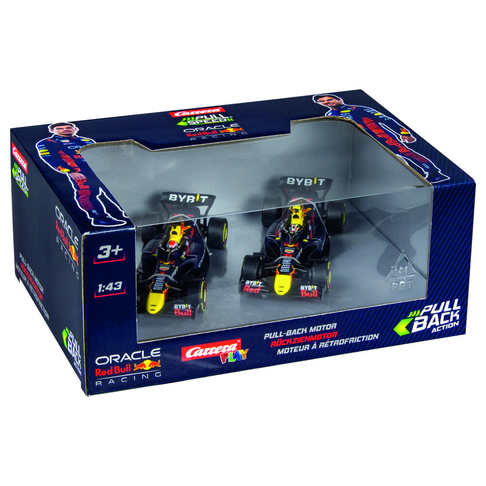 Blister 2 coches F1 Red Bull Double Action pull back - Frikibase.com