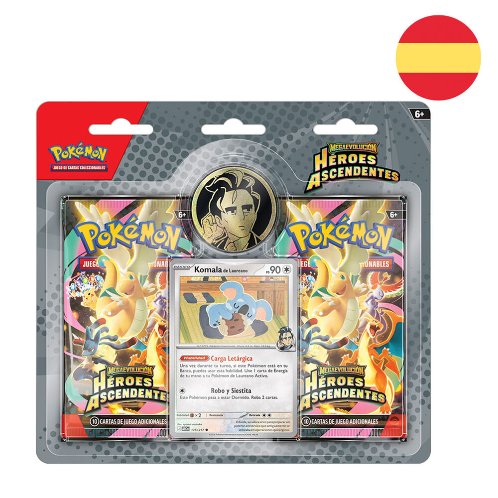 Blister 2 sobres Cartas Coleccionables Heroes Ascendentes Pokemon español - Frikibase.com