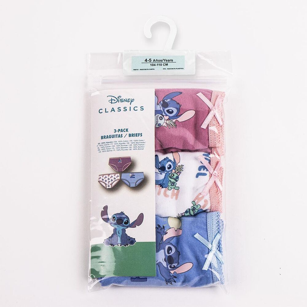 Blister 3 braguitas Stitch Disney surtido - Frikibase.com