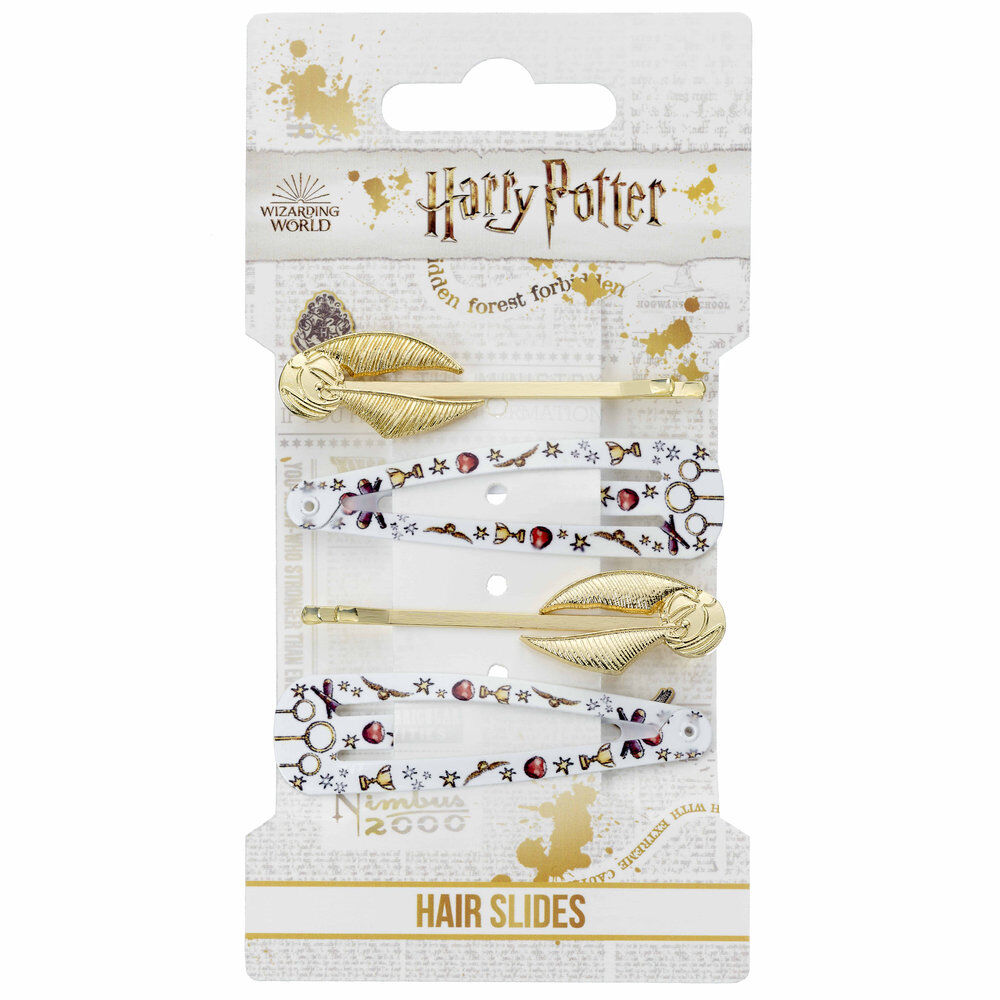 Blister 4 Horquillas de pelo Snitch Dorada Harry Potter - Frikibase.com