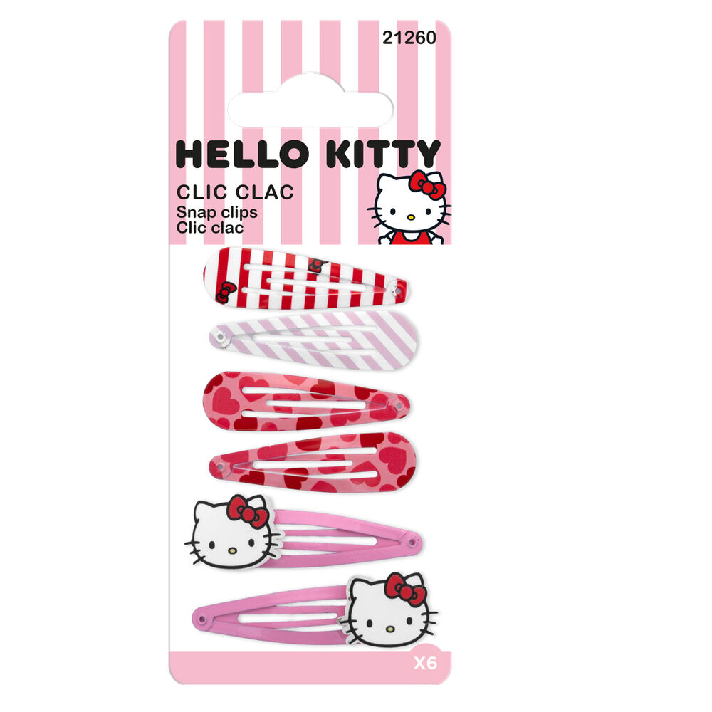 Blister 6 Horquillas Hello Kitty - Frikibase.com