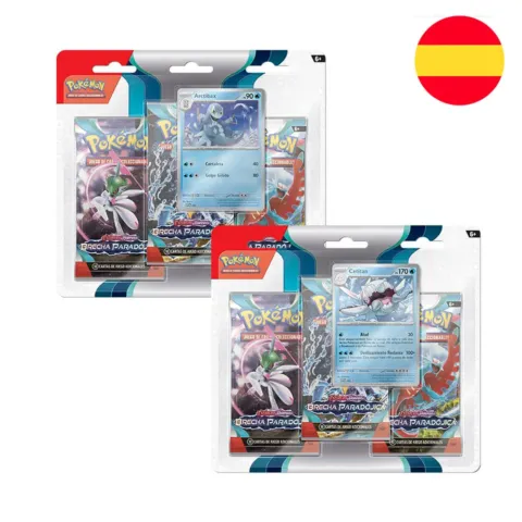Blister cartas 3 sobres refuerzo Brecha Paradojica Pokemon surtido español - Frikibase.com