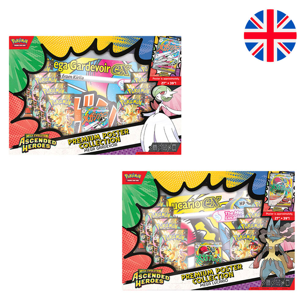 Blister juego cartas Premium Poster Collection Heroes Ascendentes Pokemon surtido ingles - Frikibase.com