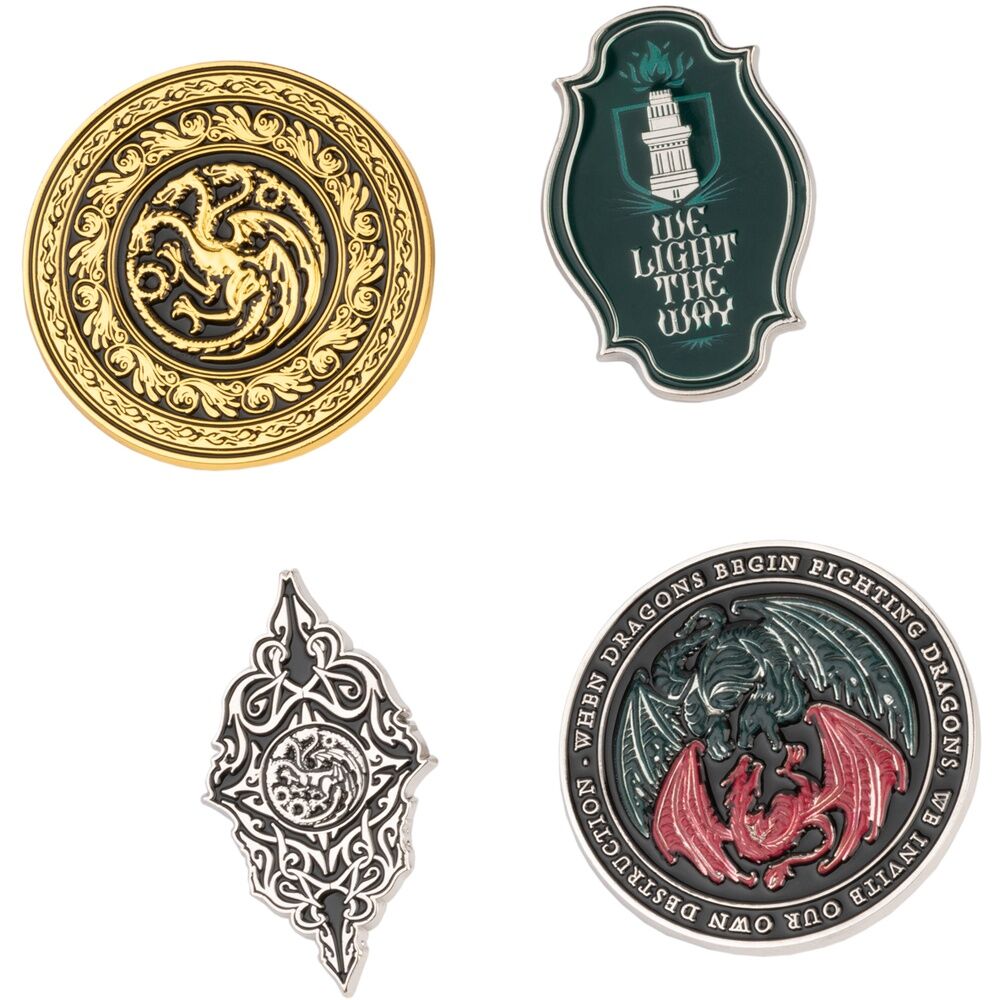 Blister set 4 pins Juego de Tronos La Casa del Dragon - Frikibase.com