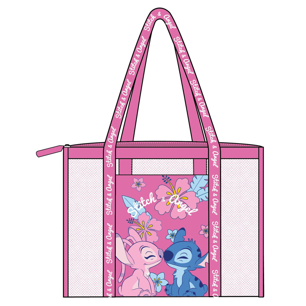 Bolsa playa rejilla Angel & Stitch Disney - Frikibase.com