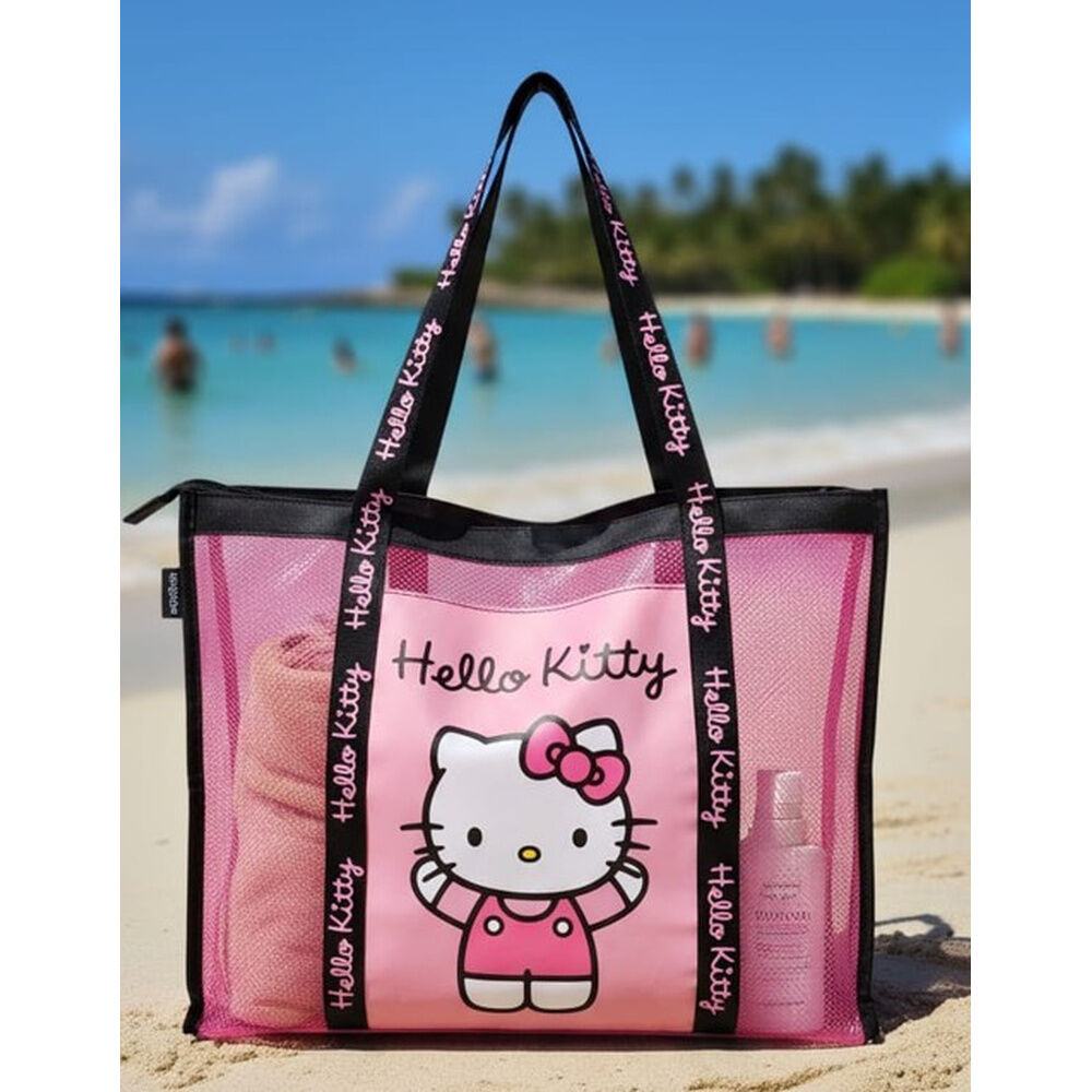 Bolsa playa rejilla Hello Kitty - Frikibase.com