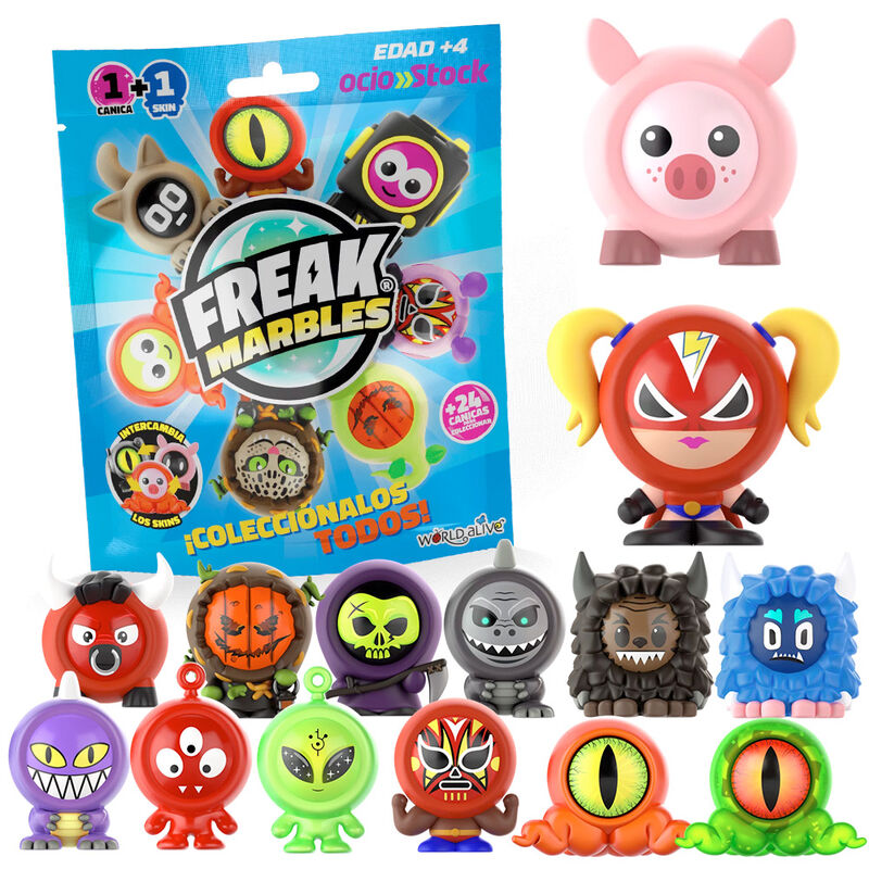 Bolsa sorpresa Canica + Skin Freak Marbles surtido - Frikibase.com