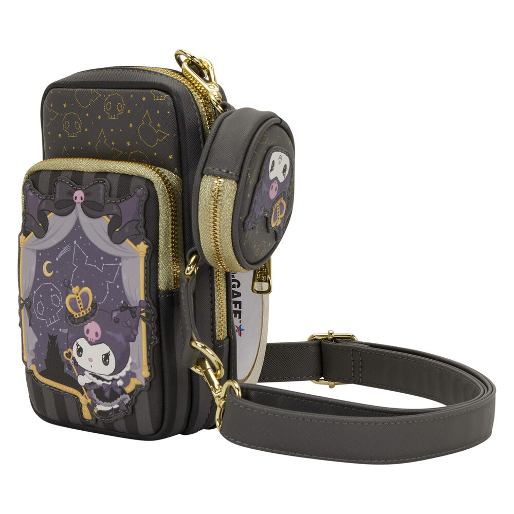 Bolso bandolera + Monedero 20th Anniversary Kuromi Hello Kitty Loungefly - Frikibase.com