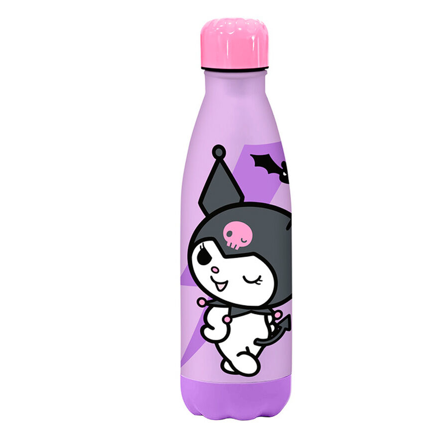 Botella acero inoxidable Kuromi Hello Kitty 500ml - Frikibase.com