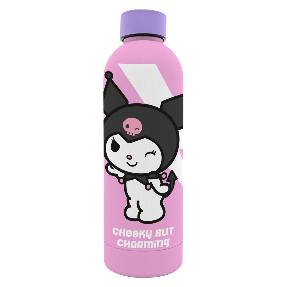 Botella acero inoxidable Kuromi Hello Kitty 800ml - Frikibase.com