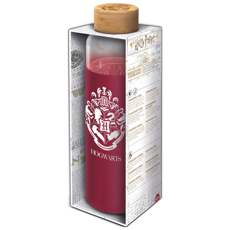 Botella cristal Harry Potter funda silicona 585ml - Frikibase.com