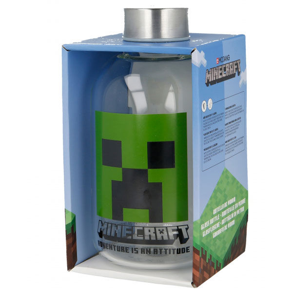 Botella cristal Minecraft 620ml - Frikibase.com