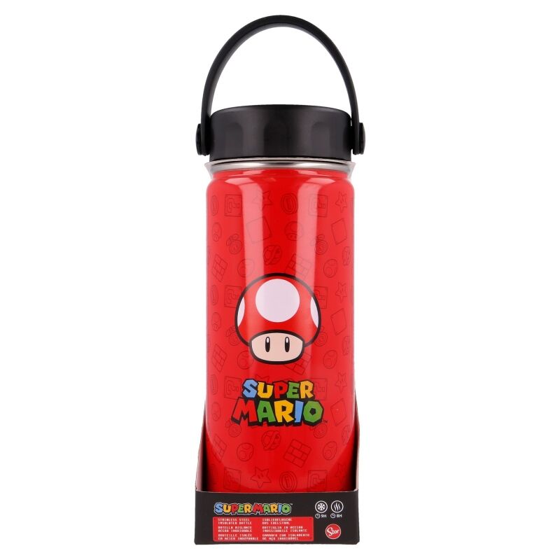 Botella termo acero inoxidable Super Mario Bros Nintendo 530ml - Frikibase.com