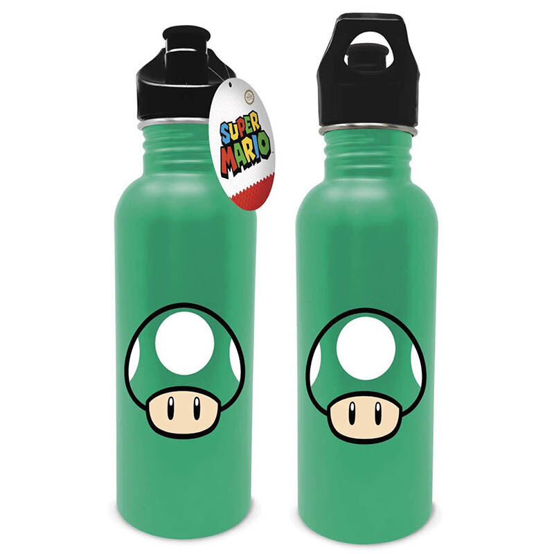 Cantimplora acero inoxidable Champiñon Verde Super Mario Bros - Frikibase.com