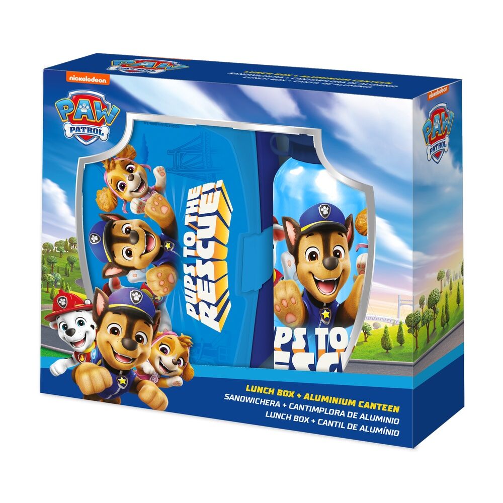 Cantimplora aluminio + sandwichera Patrulla Canina Paw Patrol 500ml - Frikibase.com