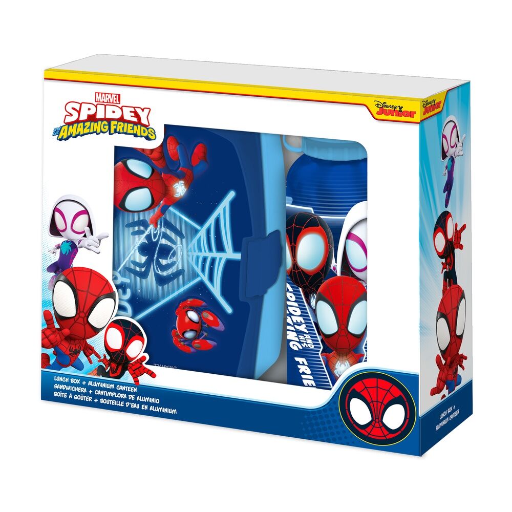 Cantimplora aluminio + sandwichera Spidey the Amazing Friends Marvel 500ml - Frikibase.com