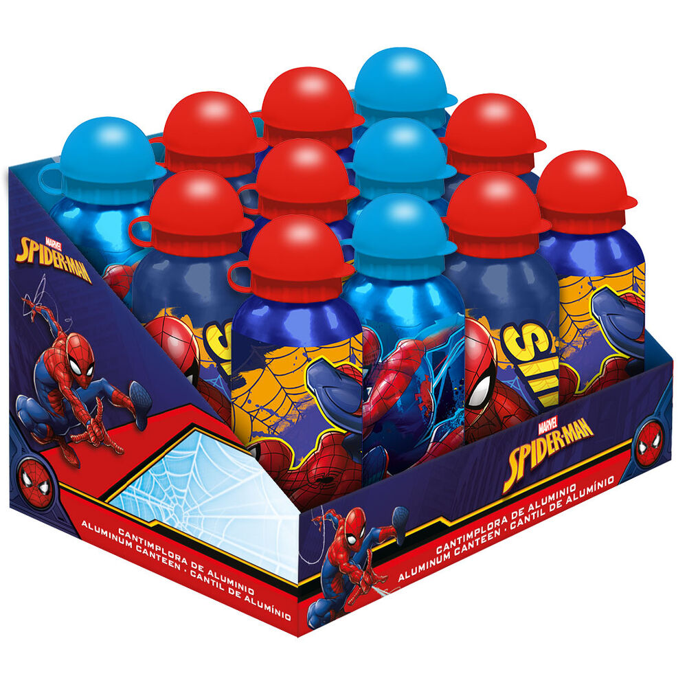 Cantimplora aluminio Spiderman Marvel 500ml surtido - Frikibase.com