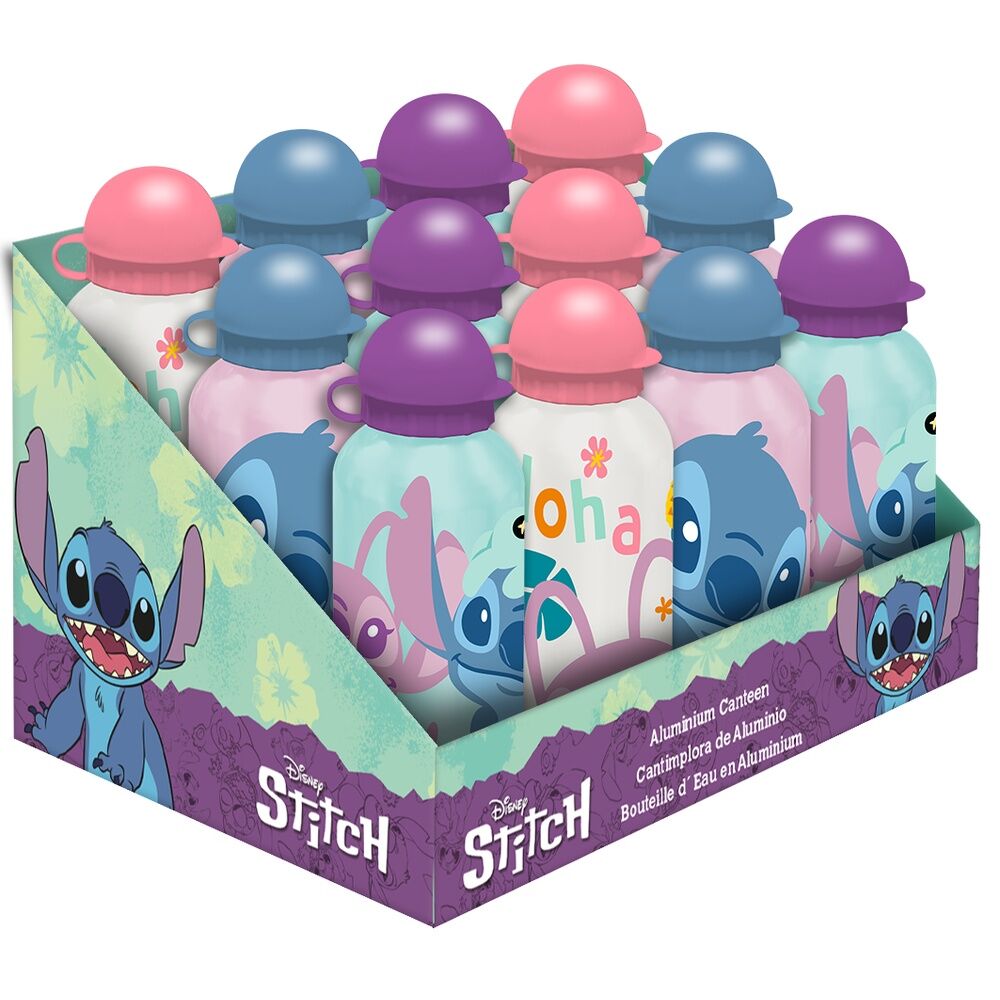 Cantimplora aluminio Stitch Disney 500ml surtido - Frikibase.com