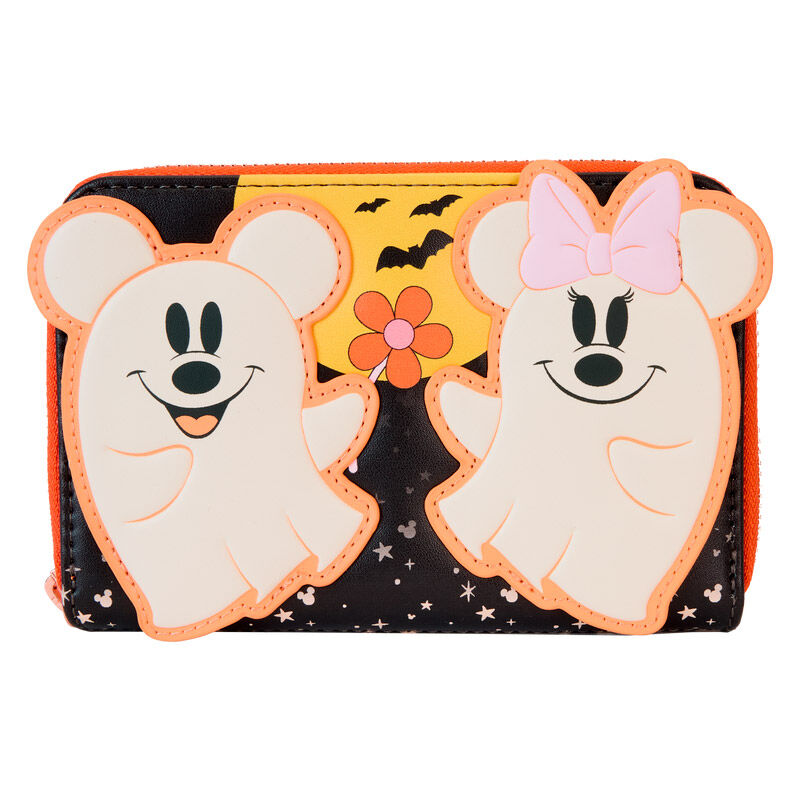 Cartera Floral Ghost Mickey & Minnie Disney Loungefly - Frikibase.com